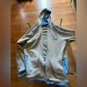 Jordan Carmelo Anthony hoodie. Large. Gray and Carolina blue zip up